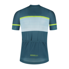 Rogelli Hero II heren fietsshirt korte mouwen - blauw/lime