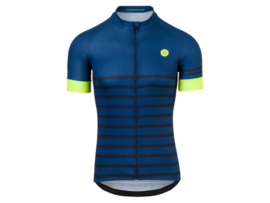 AGU Essential Prime/Melange heren fietskledingset - blauw/fluor/zwart