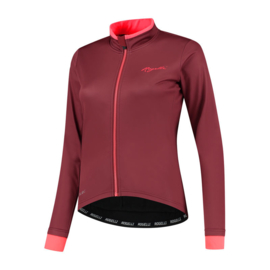 Rogelli Essential dames winter fietskledingset - bordeaux/coral/zwart