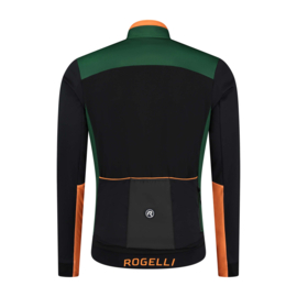 Rogelli Cadence heren winter fietsjack - groen/oranje/zwart