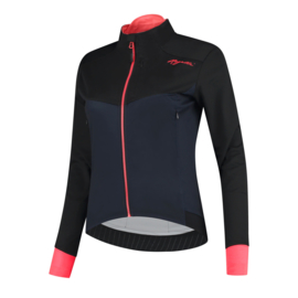 Rogelli Contenta dames winter fietsjack - blauw/zwart/coral