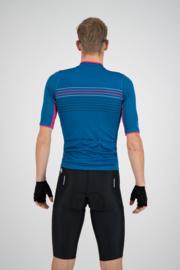 Rogelli Kalon fietsshirt korte mouwen - blauw/magenta