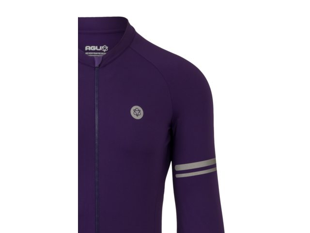 AGU Performance Solid heren fietsshirt lange mouwen - purple rain