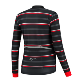 Rogelli Stripe dames winter fietsjack - zwart/rood