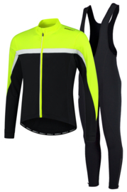 Rogelli Tavon/Course winter fietskledingset - fluor/zwart/wit