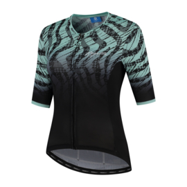 Rogelli Animal dames fietsshirt korte mouwen –zwart/turquoise (eco)