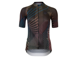 AGU Performance Nocturnal Lines dames fietsshirt korte mouwen - zwart