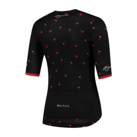 Rogelli Fruity dames fietsshirt korte mouwen - zwart/rood (eco)