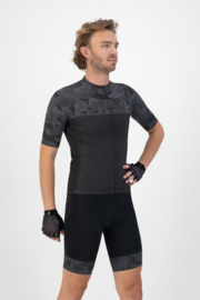 Rogelli Camo fietsshirt korte mouwen - zwart/grijs