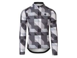 AGU Essential Triangle Stripe fietsshirt lange mouwen - black