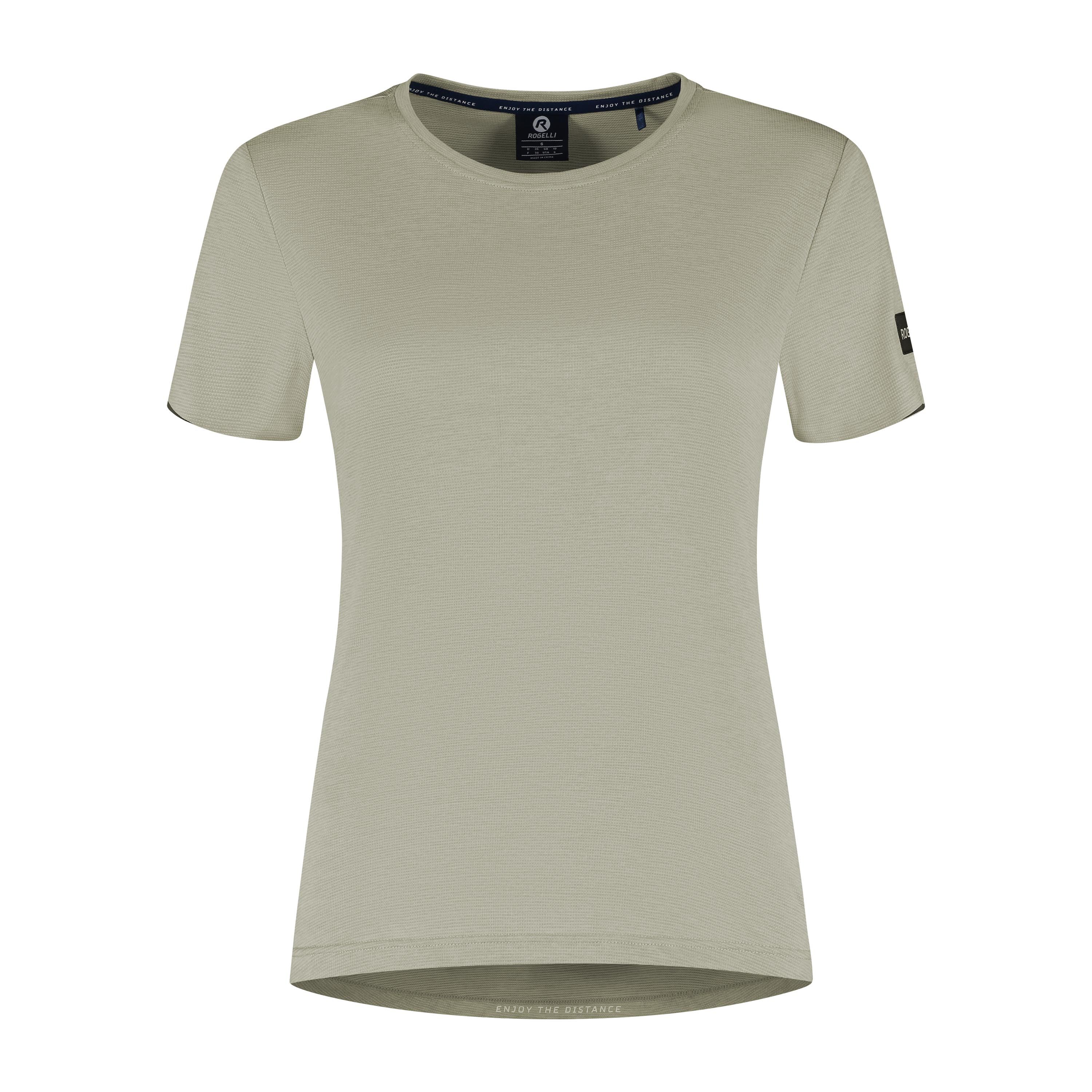 Rogelli Distance hardloopshirt dames korte mouw - taupe