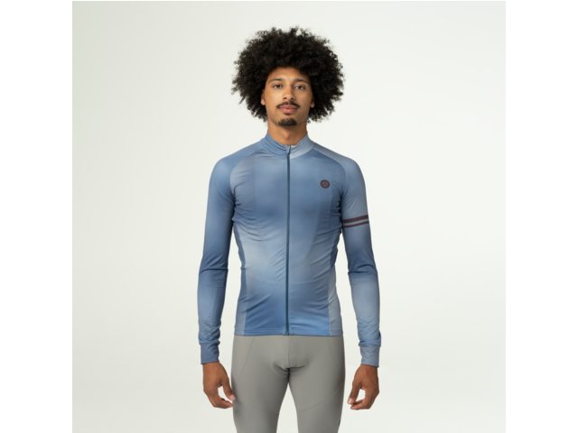 AGU Performance Gradient heren fietsshirt lange mouwen - steel blue