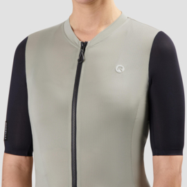 Rogelli Distance II dames fietsshirt korte mouwen - taupe/zwart