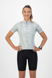 Rogelli Faces dames fietsshirt korte mouwen - mint