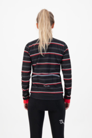 Rogelli Stripe dames winter fietsjack - zwart/rood