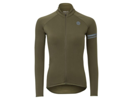 AGU Essential Thermo dames fietsshirt lange mouwen - army green