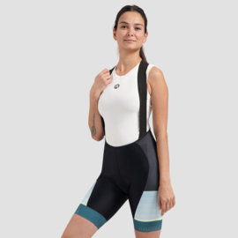 Rogelli Impress II dames bibshort – zwart/blauw/geel