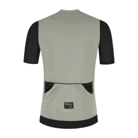 Rogelli Distance II heren fietsshirt korte mouwen - taupe/zwart
