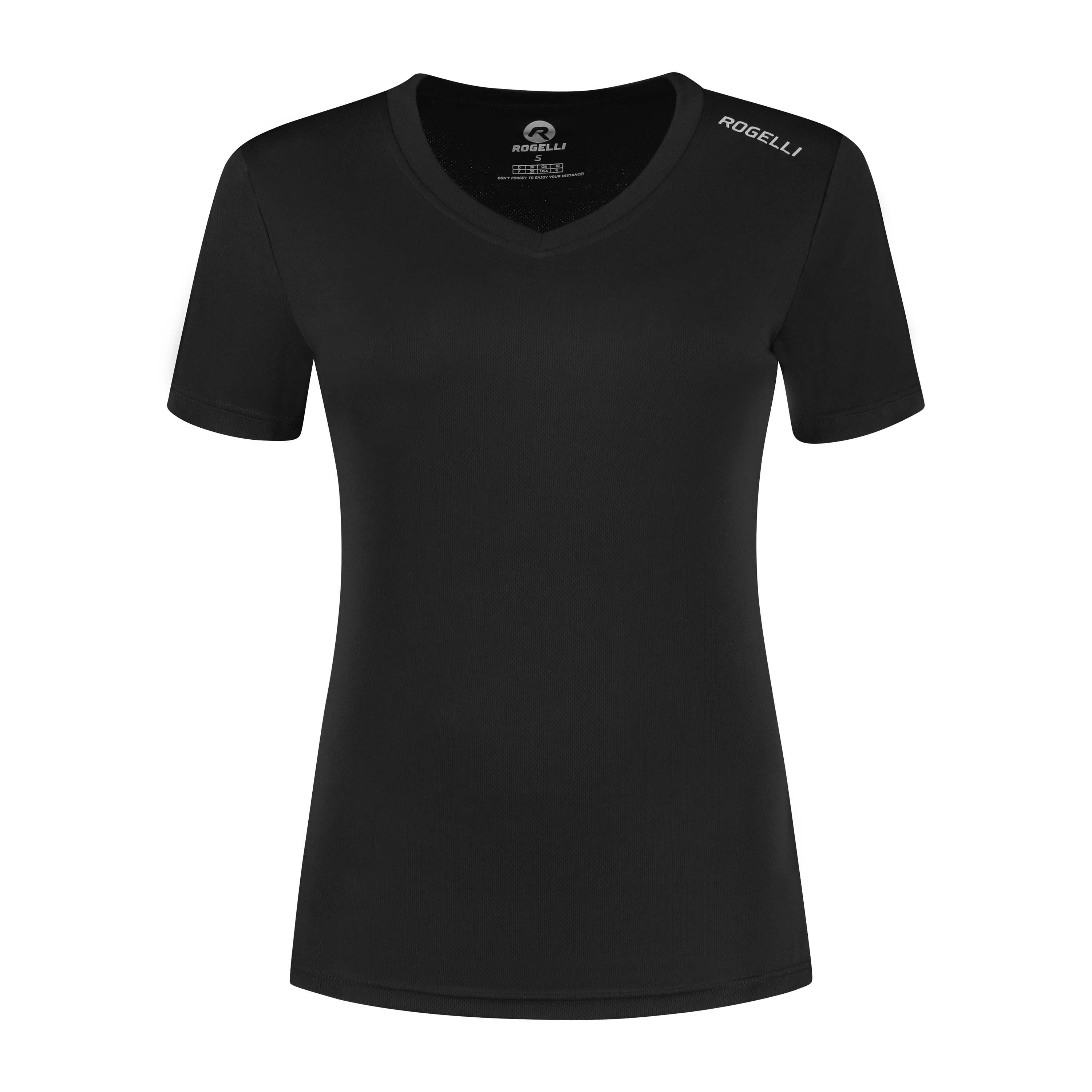 Rogelli Promo dames hardloopshirt korte mouw - zwart