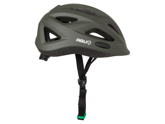 AGU Go kinder fietshelm - legergroen