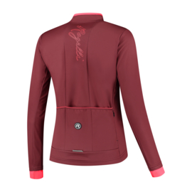 Rogelli Essential dames winter fietskledingset - bordeaux/coral/zwart