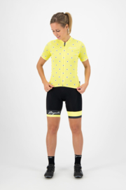 Rogelli Daisy dames fietsshirt korte mouwen - geel