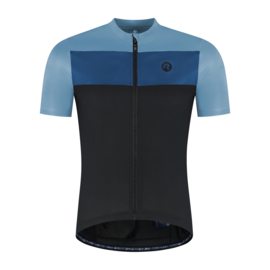 Rogelli Core Block heren fietsshirt korte mouwen - zwart/blauw
