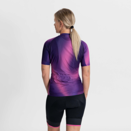 Rogelli Aurora dames fietsshirt korte mouwen - roze/paars