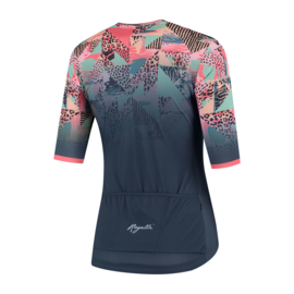 Rogelli Animal dames fietsshirt korte mouwen – blauw/coral (eco)