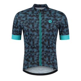 Rogelli Rubik heren fietsshirt korte mouwen - grijs/blauw