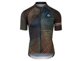 AGU Performance Nocturnal Lines fietsshirt korte mouwen - zwart