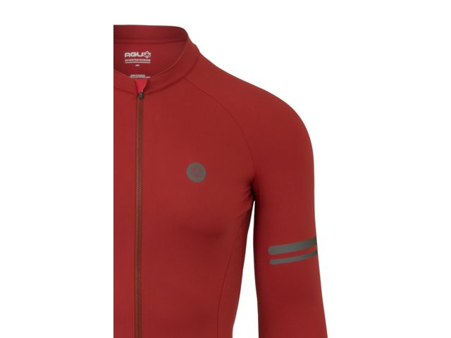AGU Performance Solid heren fietsshirt lange mouwen - peak brown