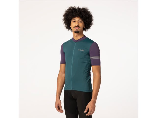AGU Performance Colorblock heren  fietsshirt korte mouwen - deep sea green