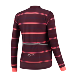 Rogelli Stripe dames winter fietsjack - bordeaux/coral