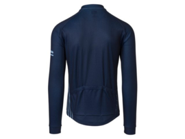 AGU Faded Stripe heren fietsshirt lange mouwen - blauw