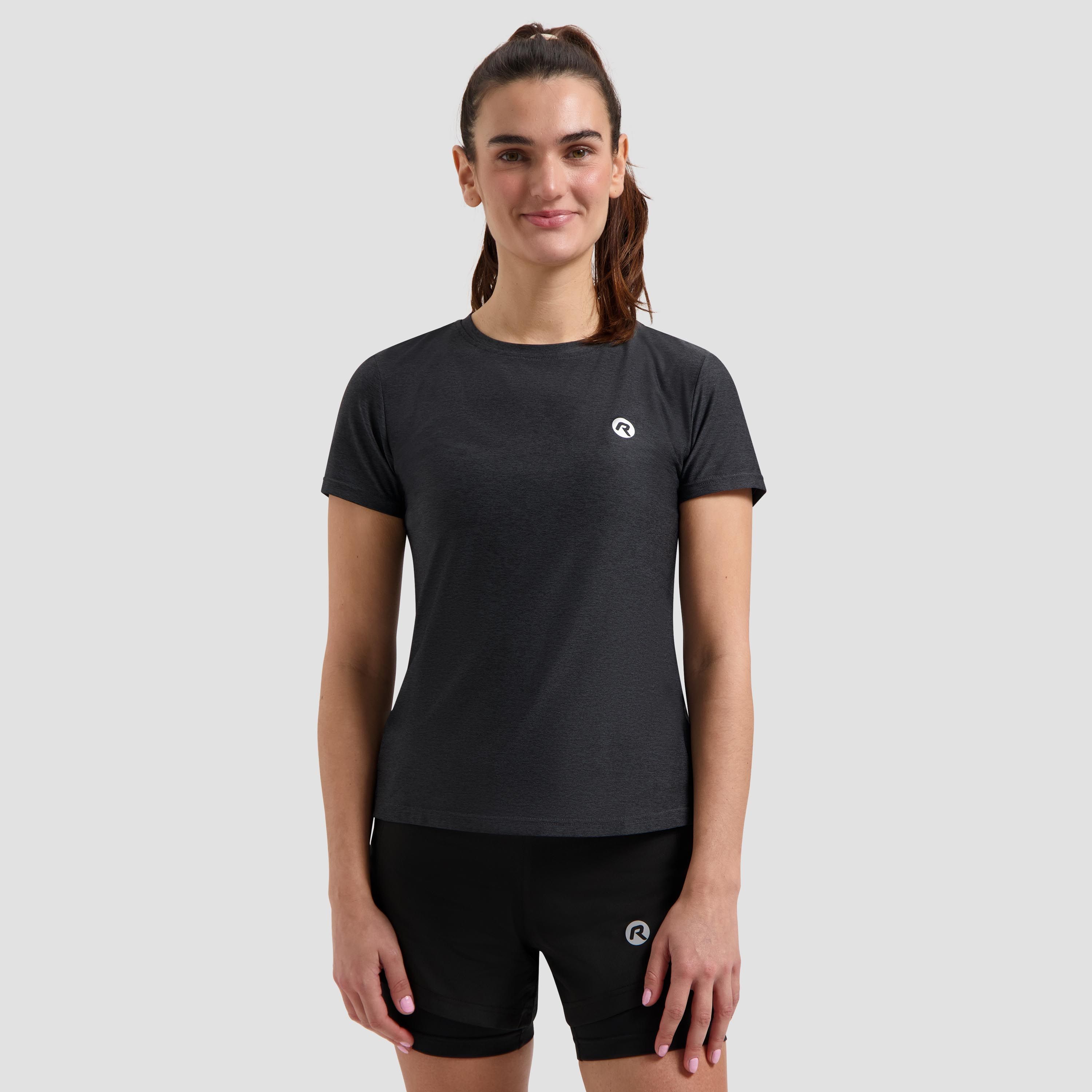 Rogelli Essential hardloopshirt dames korte mouw - zwart