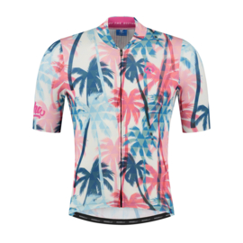 Rogelli Hawaii fietsshirt korte mouwen - blauw/roze
