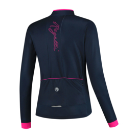 Rogelli Essential dames fietsshirt lange mouwen - blauw/roze