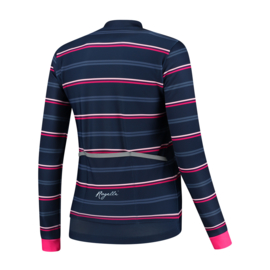 Rogelli Stripe dames winter fietsjack - blauw/roze