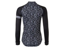 AGU Essential Melange dames fietsshirt lange mouwen - zwart/wit