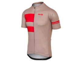 AGU Essential Stripes fietsshirt korte mouwen - bond greige