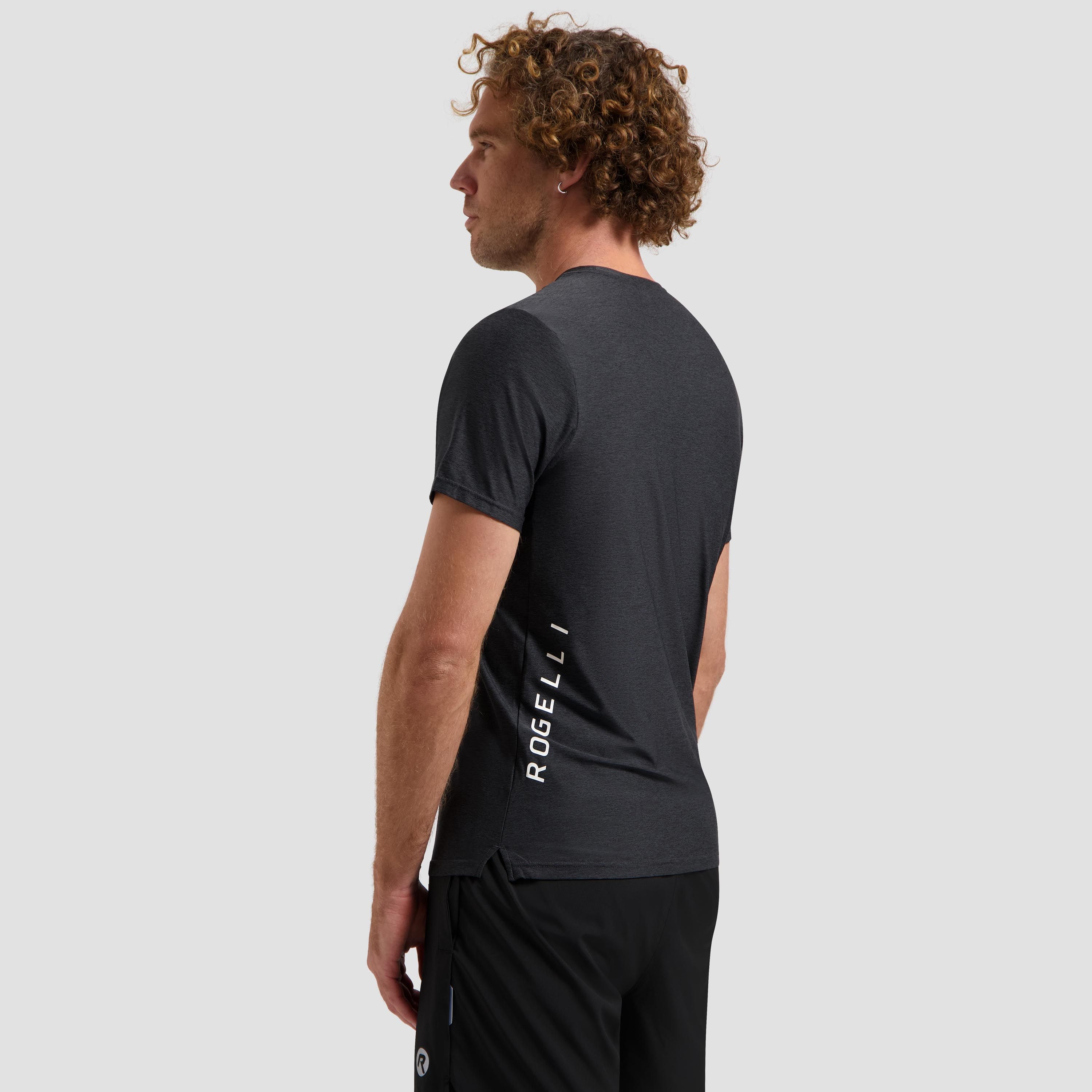 Rogelli Essential hardloopshirt heren korte mouw - zwart