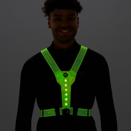 Rogelli hardloop veiligheidsvest met LED-verlichting - USB -fluor