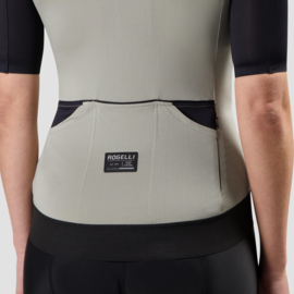 Rogelli Distance II dames fietsshirt korte mouwen - taupe/zwart