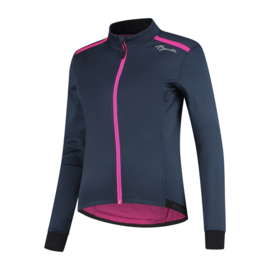 Rogelli Pesara dames winter fietsjack - blauw/roze