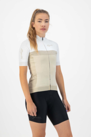 Rogelli Prime dames fietskledingset - zand/wit/zwart