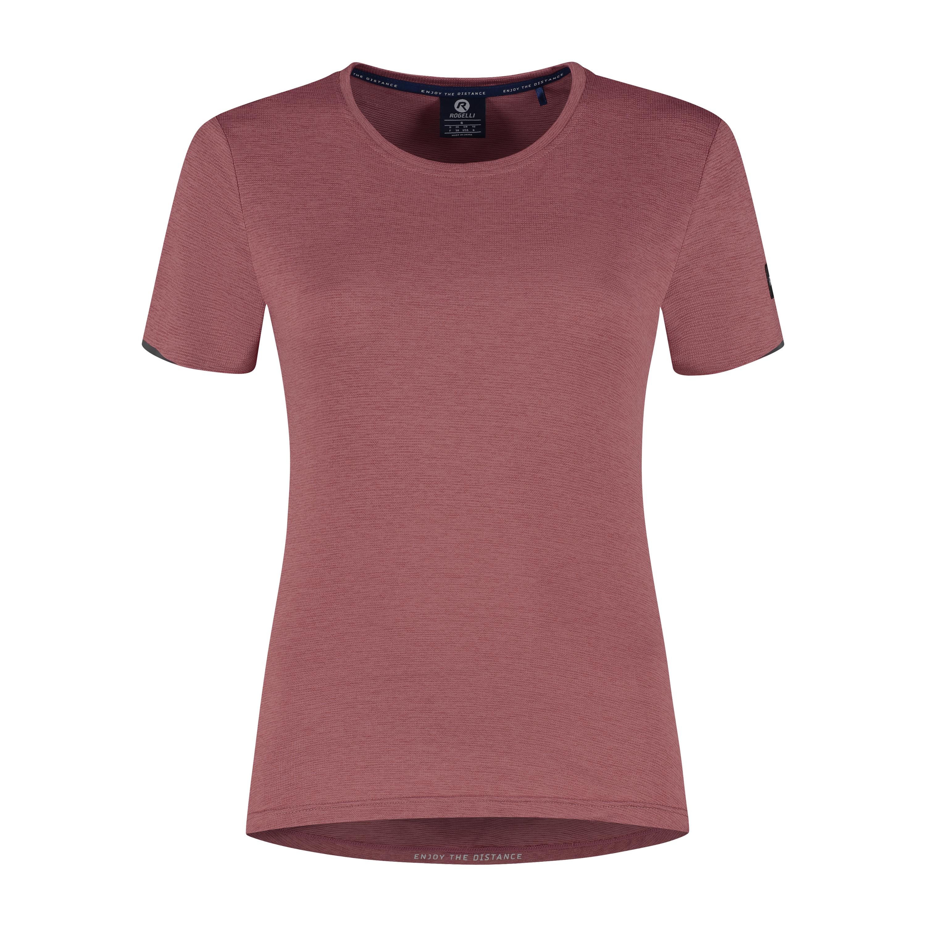 Rogelli Distance hardloopshirt dames korte mouw - rood