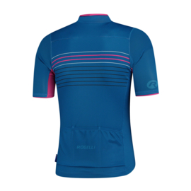 Rogelli Kalon fietsshirt korte mouwen - blauw/magenta