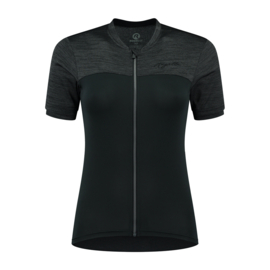 Rogelli Melange dames fietsshirt korte mouwen - zwart