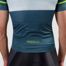 Rogelli Hero II heren fietsshirt korte mouwen - blauw/lime